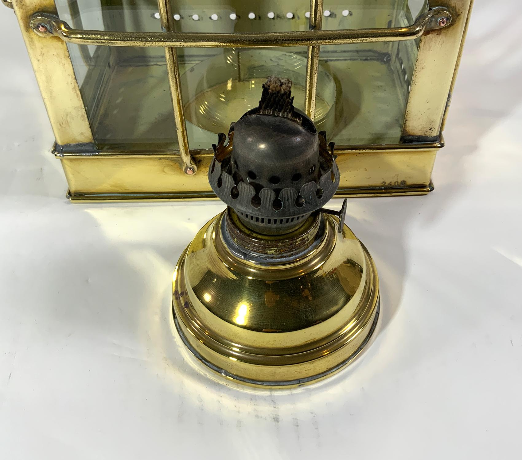 Large Brass Marine Lantern By Davey For Sale 5