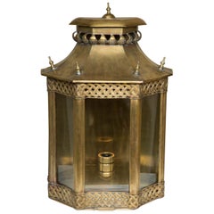Vintage Large Brass mid 20th Century Moroccan Wall Lantern