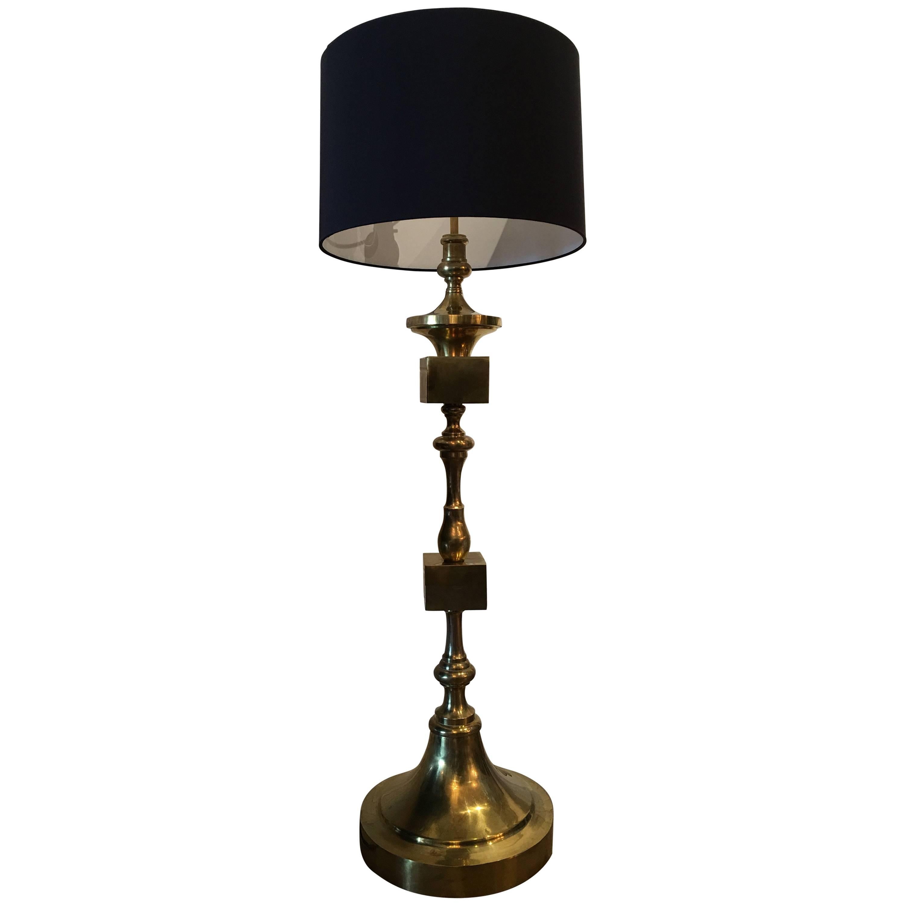 Large Brass Midcentury Lamp