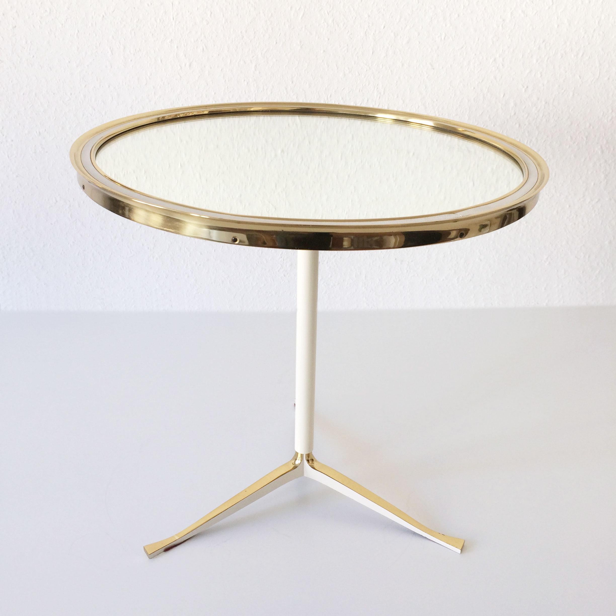 Large Brass Midcentury Table Mirror by Vereinigte Werkstätten, Germany, 1950s 3