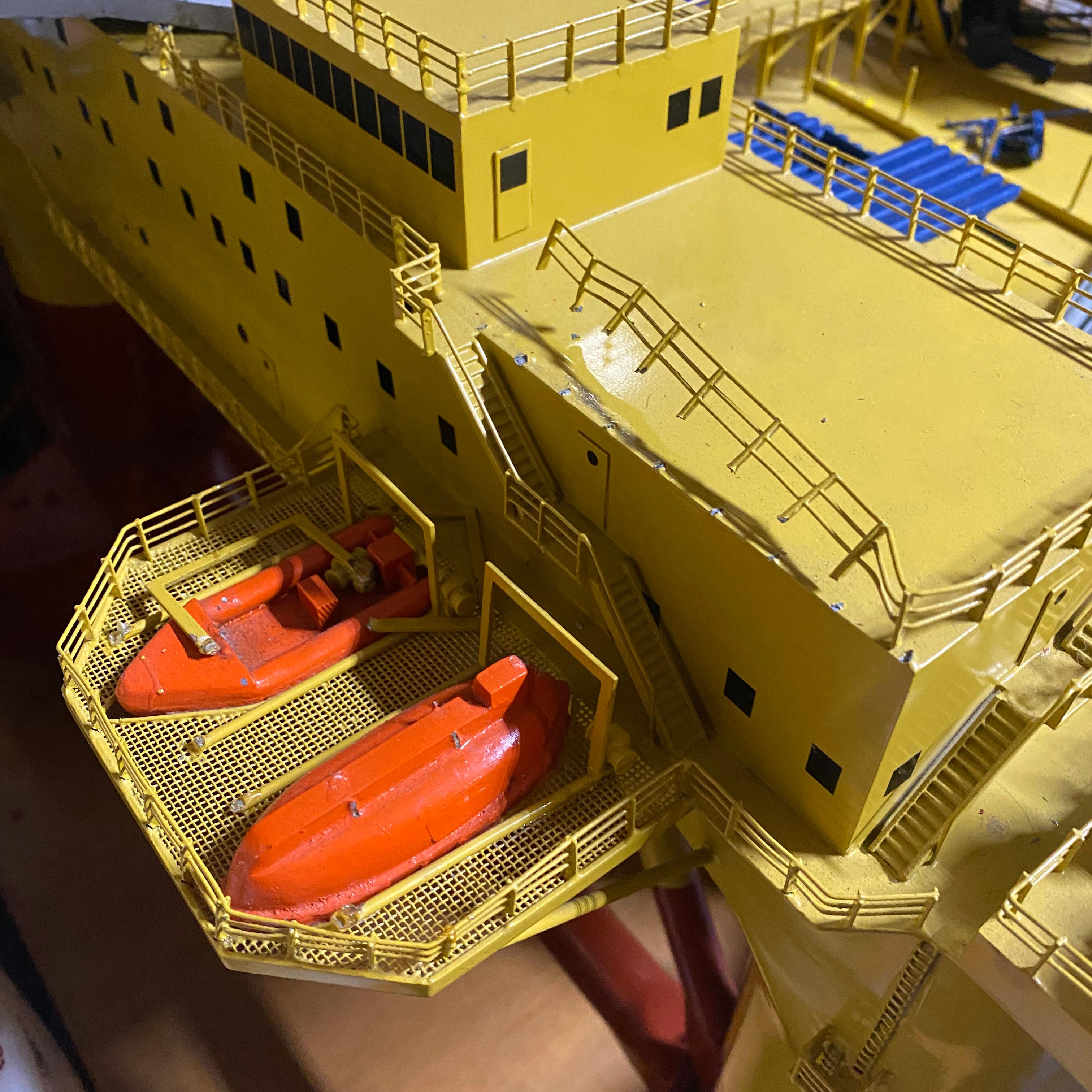 Large Brass Miniature Oil Drilling Rig of Norwegian Trosvik Bingo 3000 For Sale 7