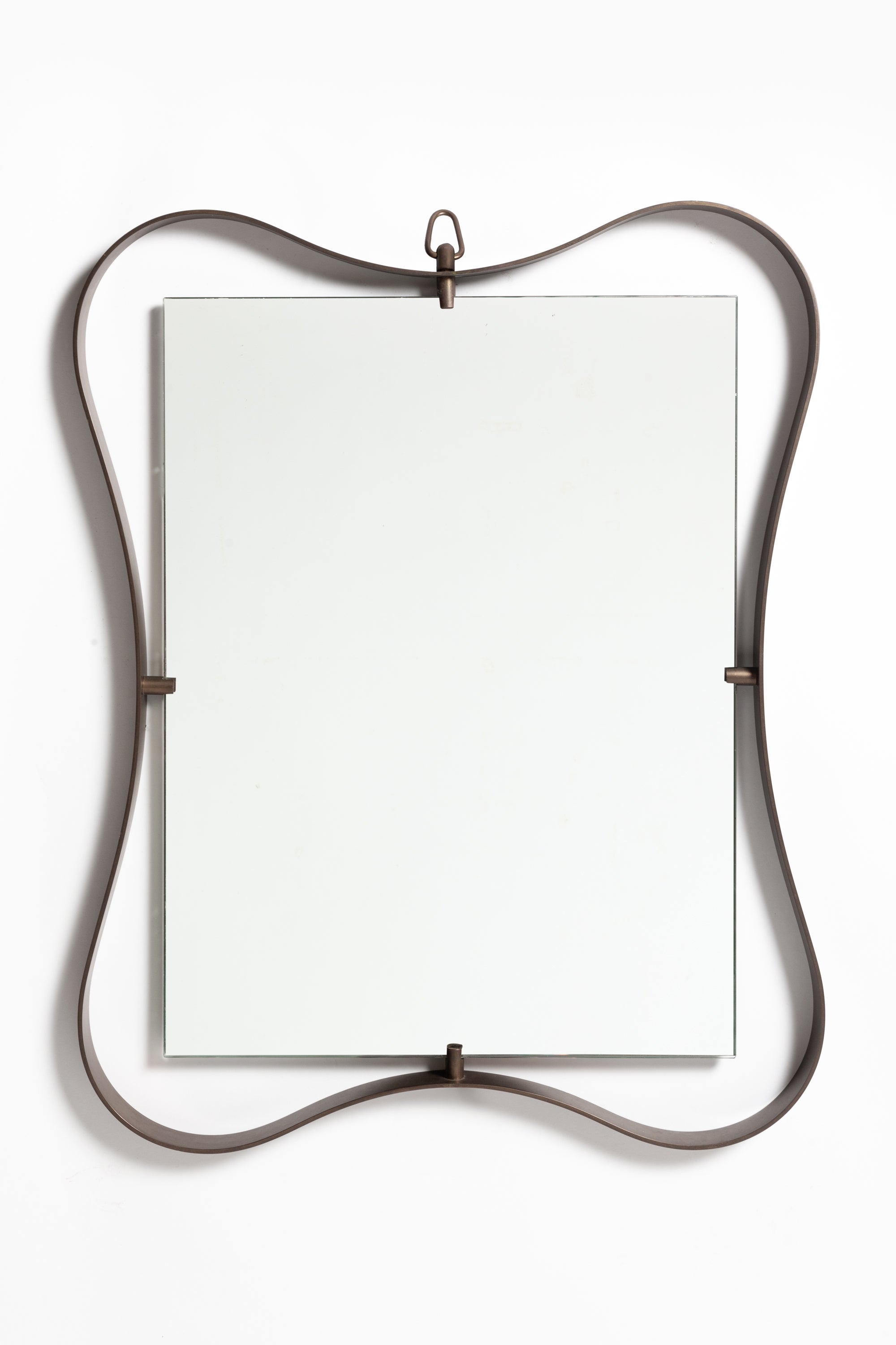 Large Brass Mirror by Fontana Arte, circa 1950 For Sale