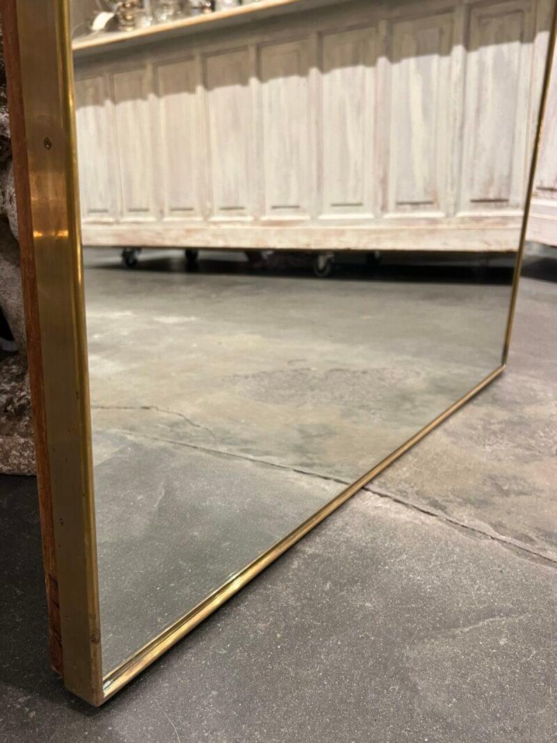 Large Brass Mirror-Italy Mid-century For Sale 1
