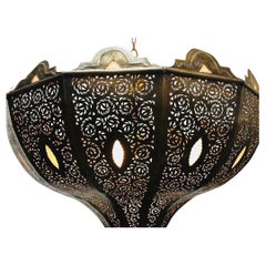 Large Brass Moroccan Chandelier in Alberto Pinto Moorish Style