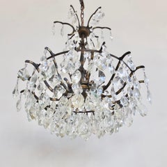 Large Brass Multi-Arm Chandelier