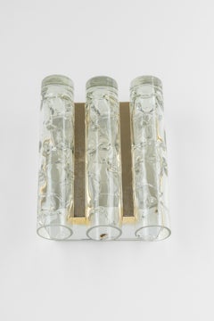 Großer Wandleuchter aus Messing und Muranoglas von Doria, Deutschland, 1960er Jahre