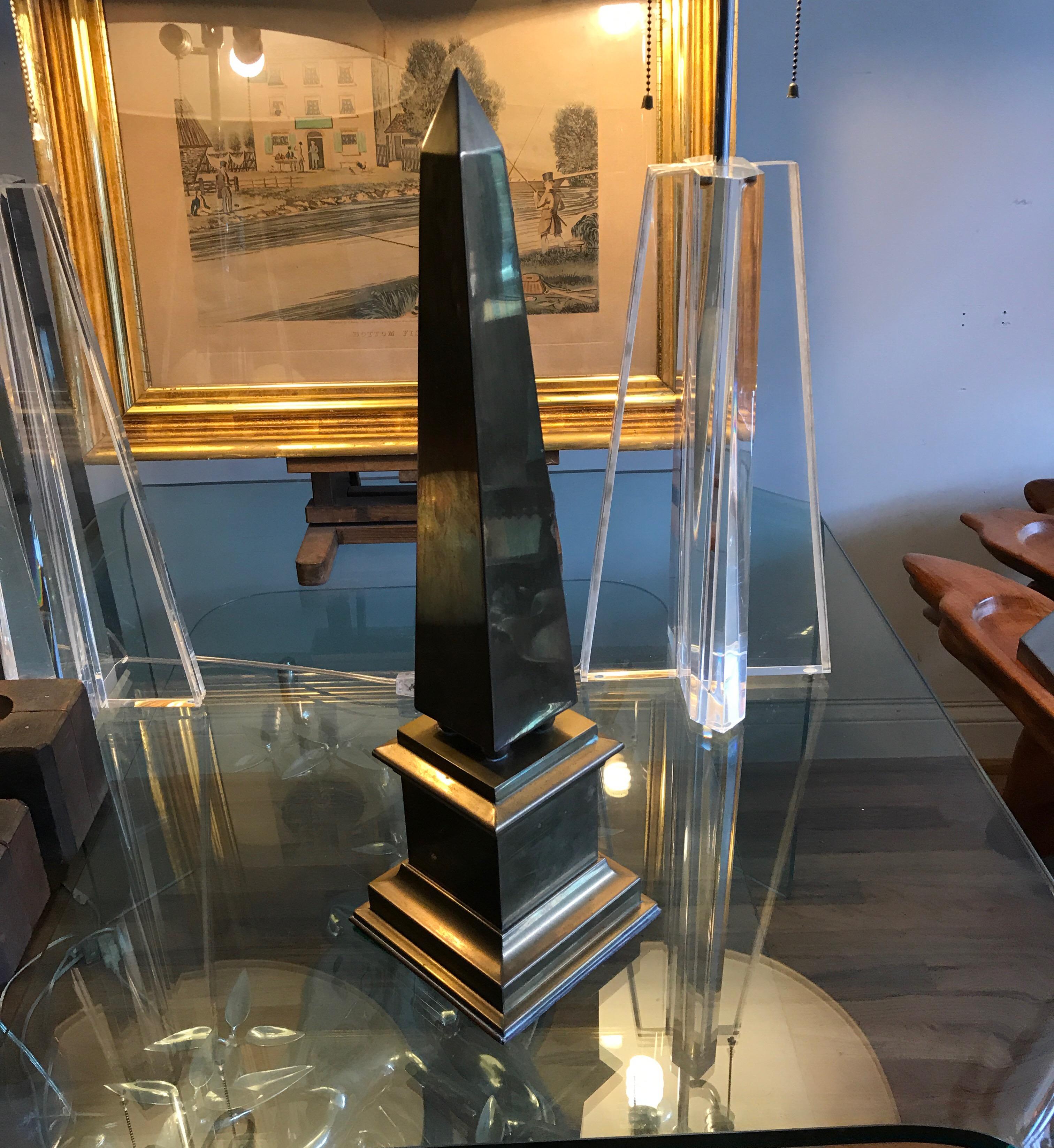 Large Brass Obelisk 6
