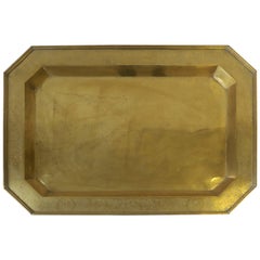 Large Brass Octagonal Serving Tray