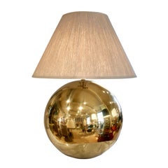 Large Brass Orb Table Lamp by Karl Springer