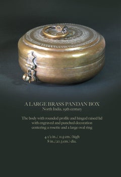 Large Brass Pandan Box, North India, 19th Century
