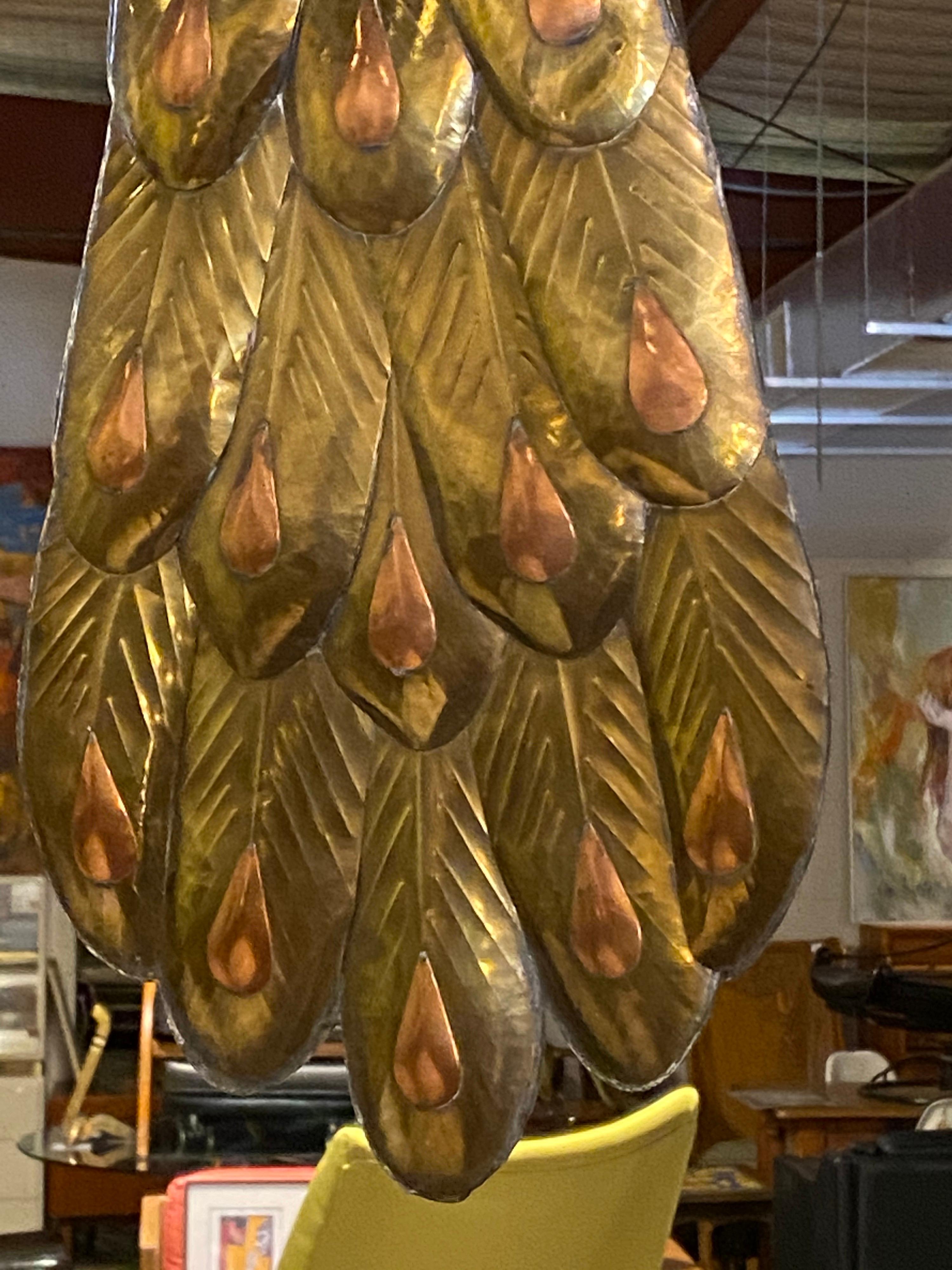 Large Brass Peacock by Sergio Bustamante 1