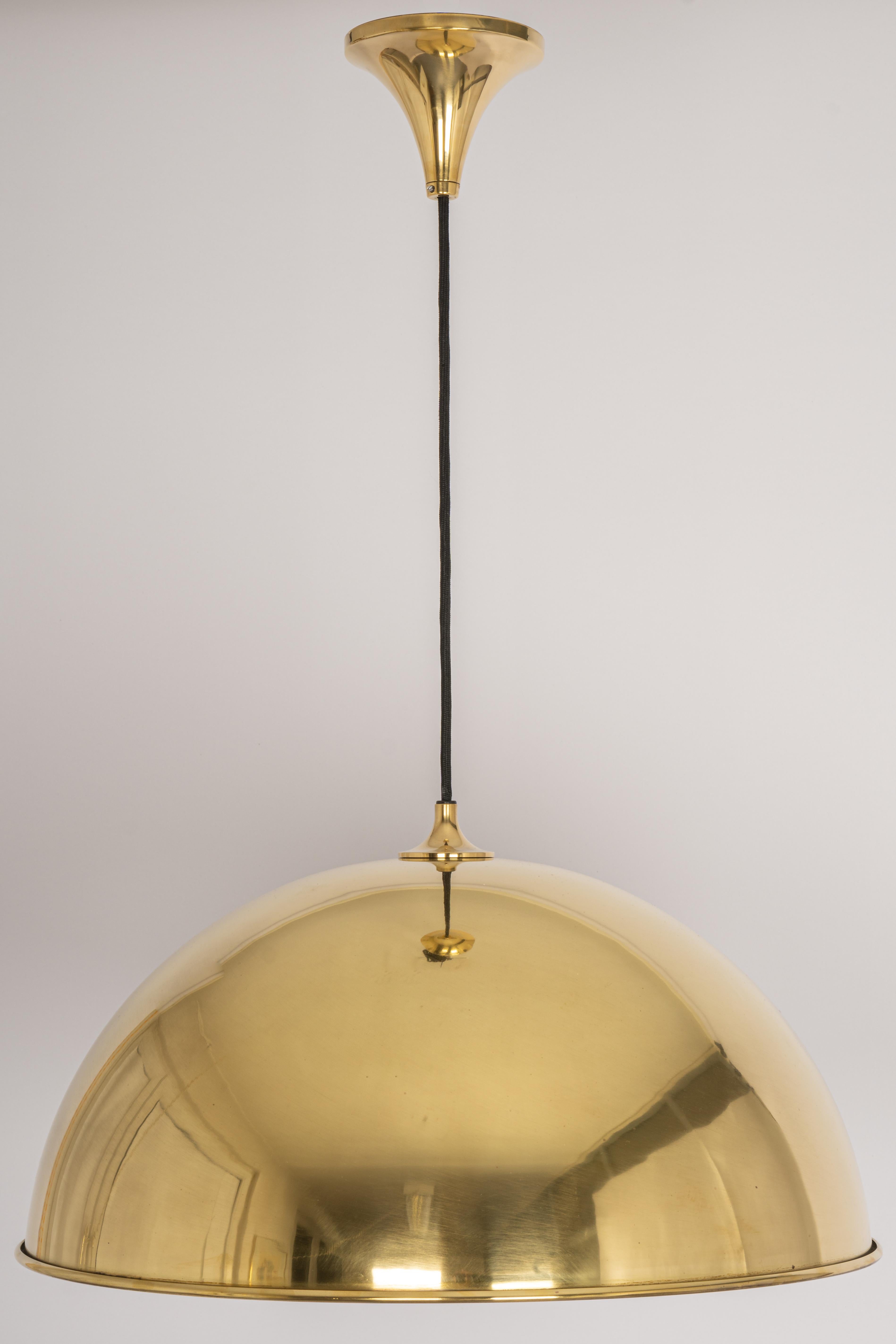 Large Brass Pendant Light by Florian Schulz, Germany For Sale 2