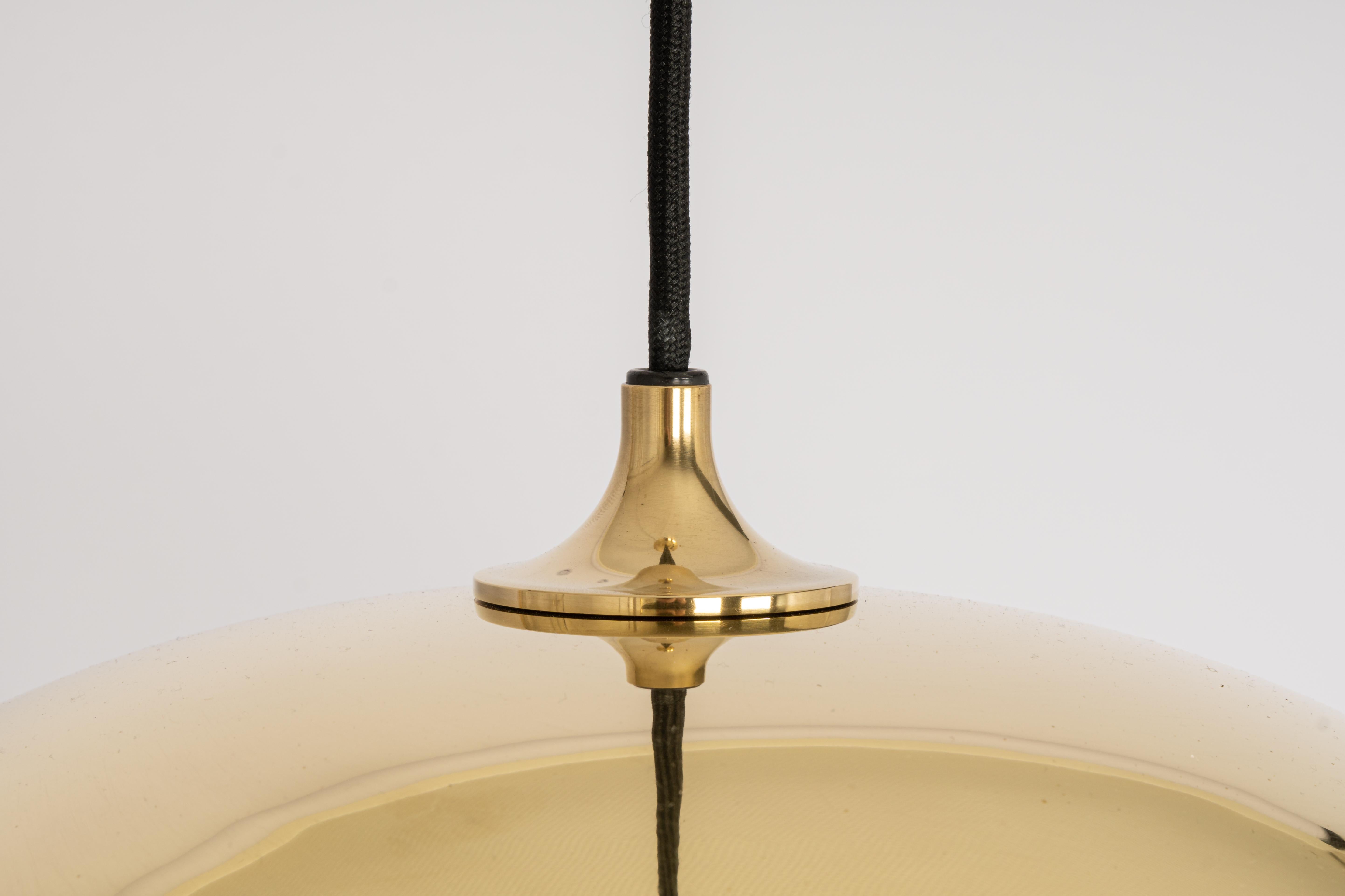 hammered brass pendant light