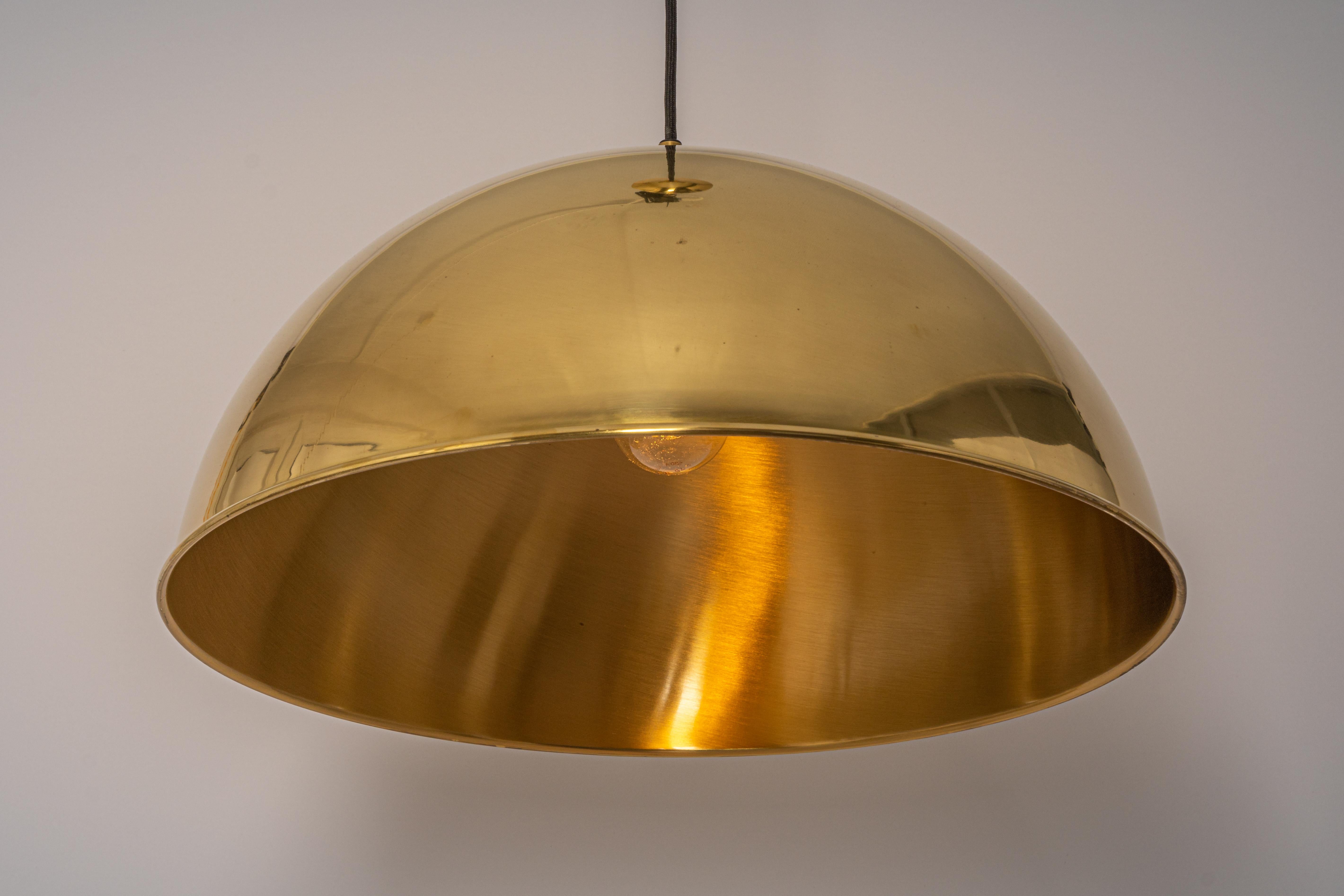 oversized brass pendant light