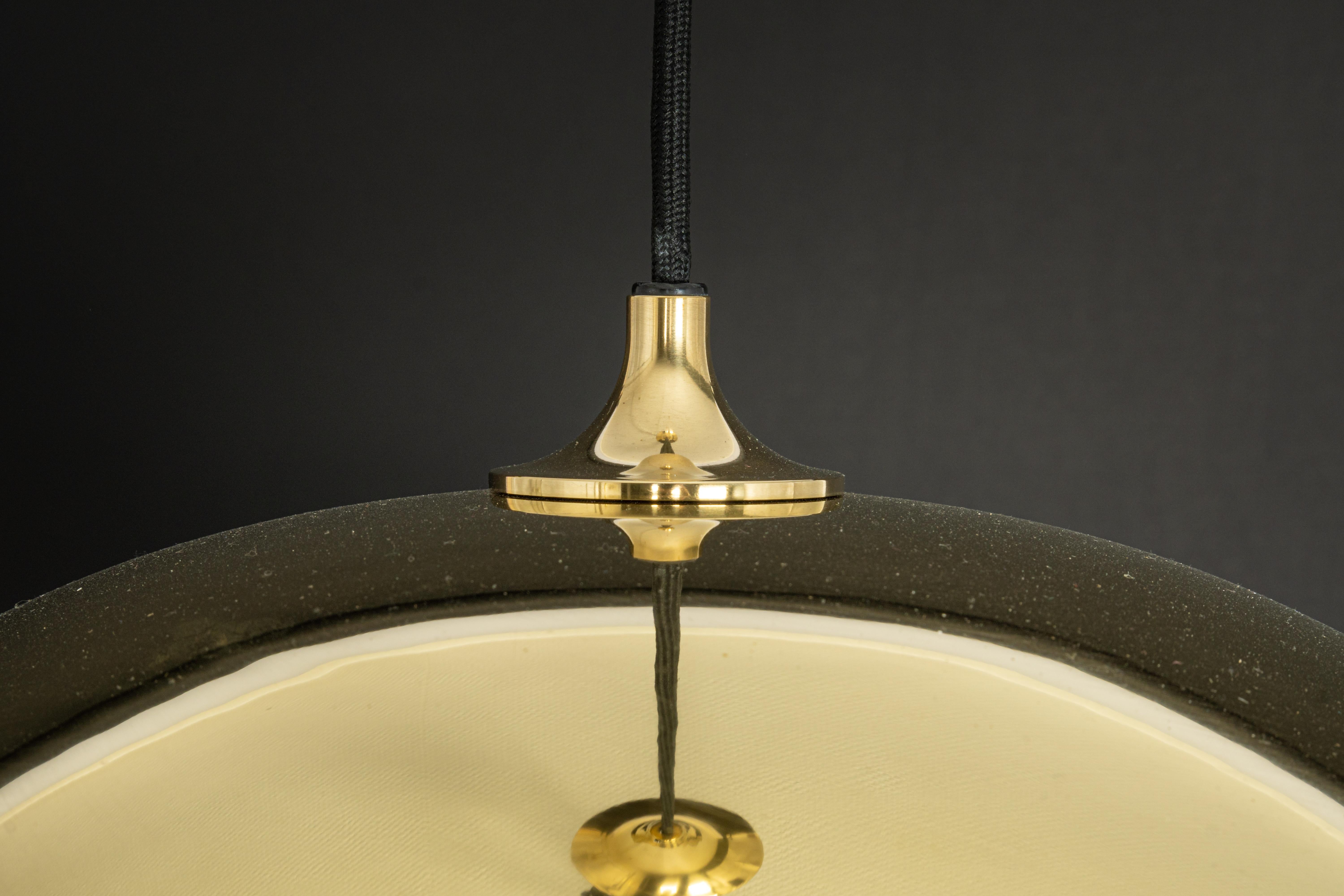 Large Brass Pendant Light by Florian Schulz, Germany For Sale 1