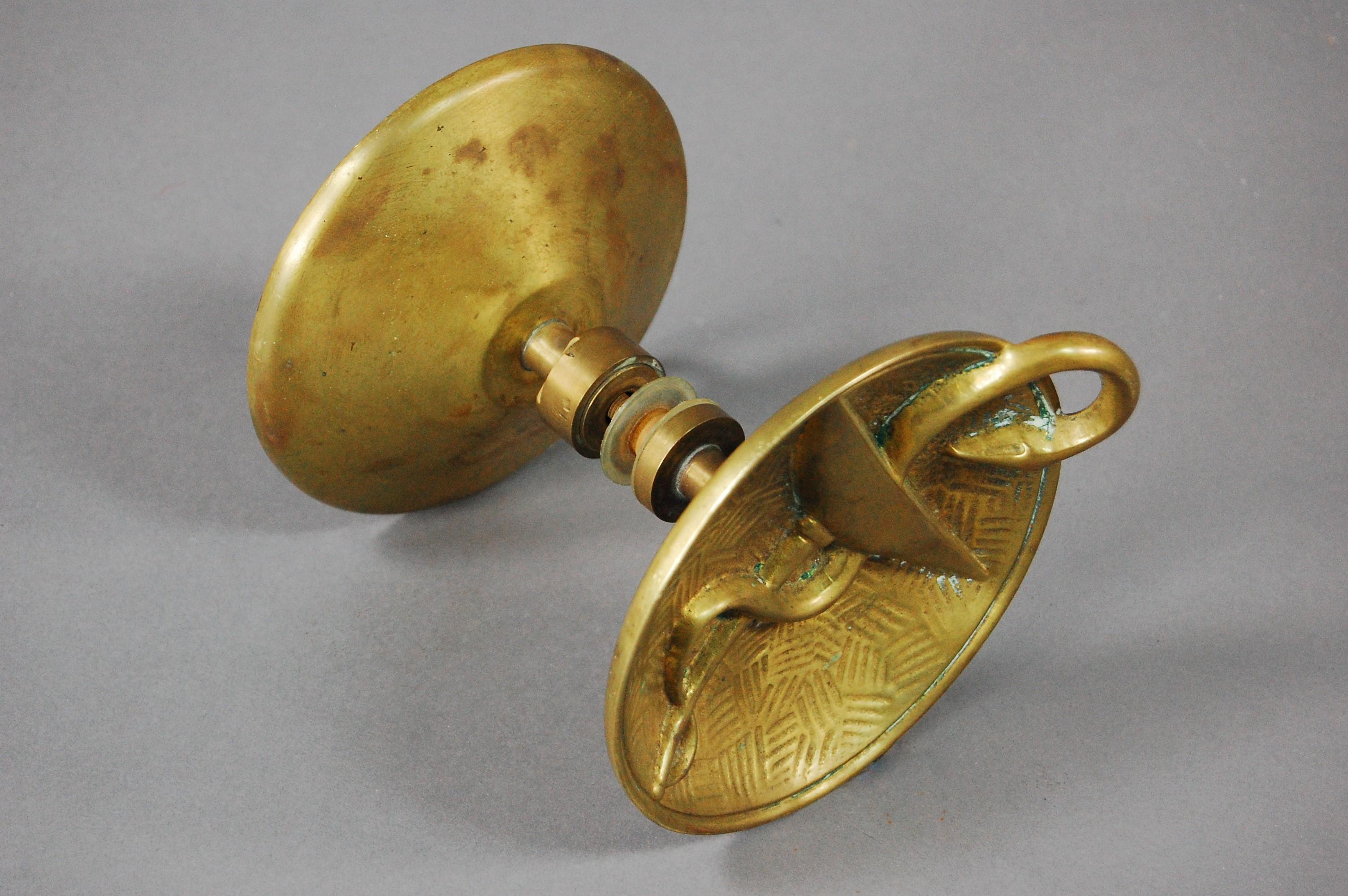 Large Brass Pharmacy Door Handles In Fair Condition In Pease pottage, West Sussex