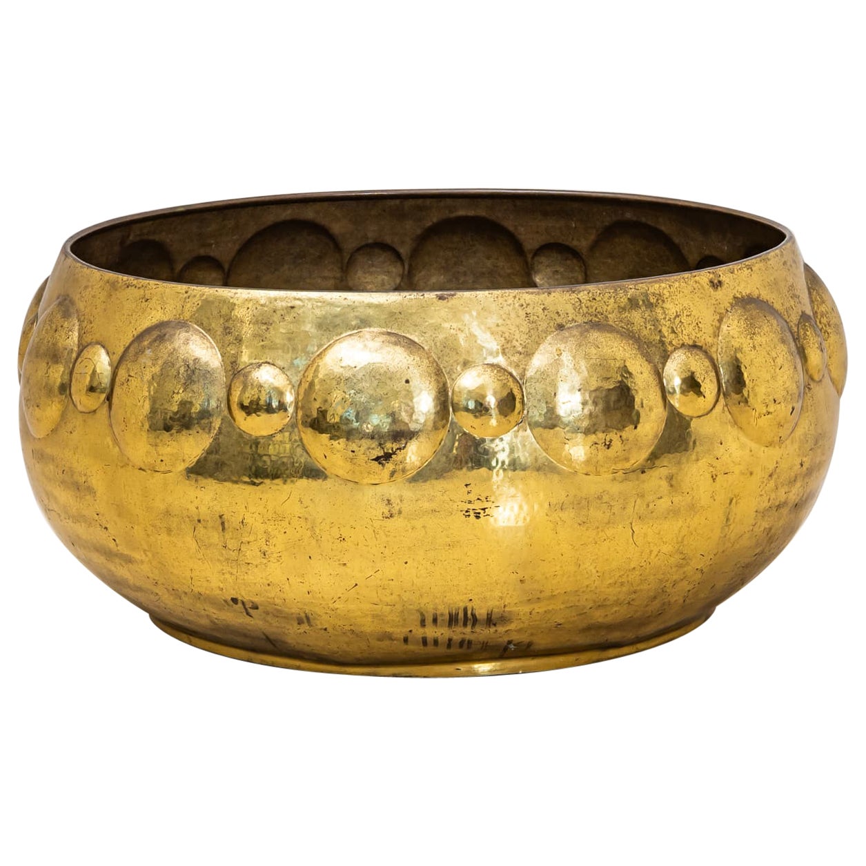 Large Brass Planter, Italy, Mid-20th Century