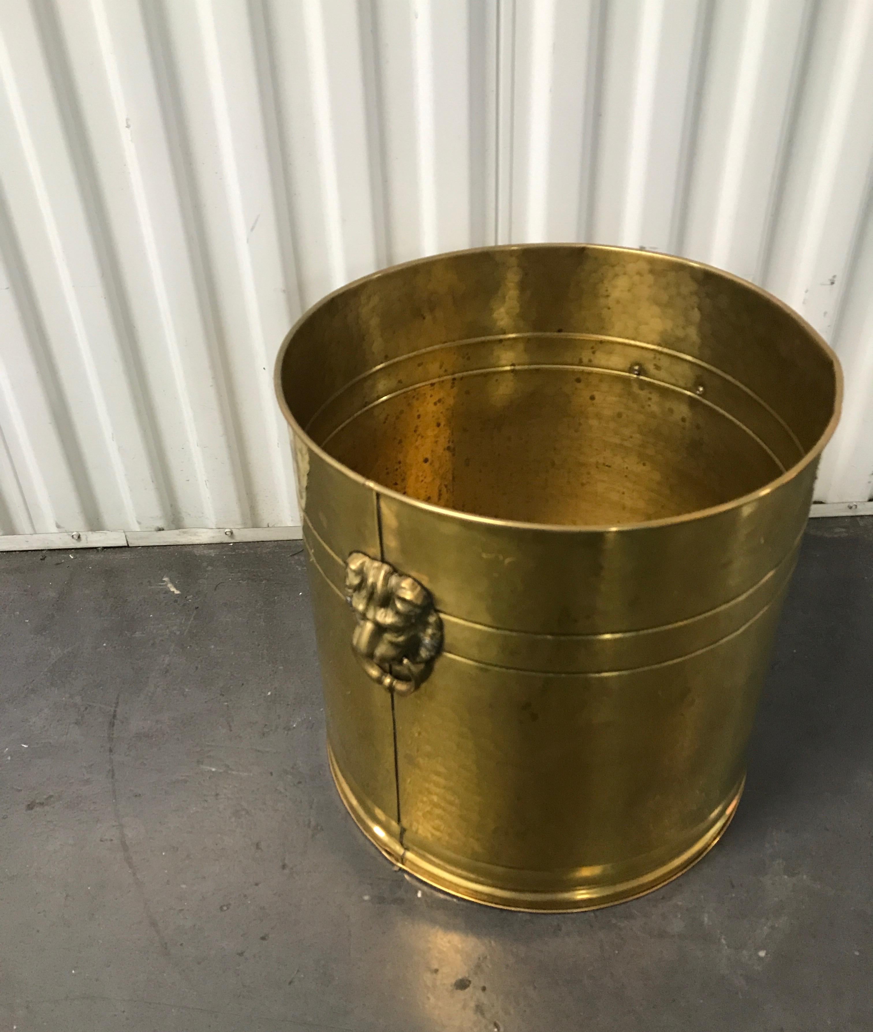 vintage brass planter