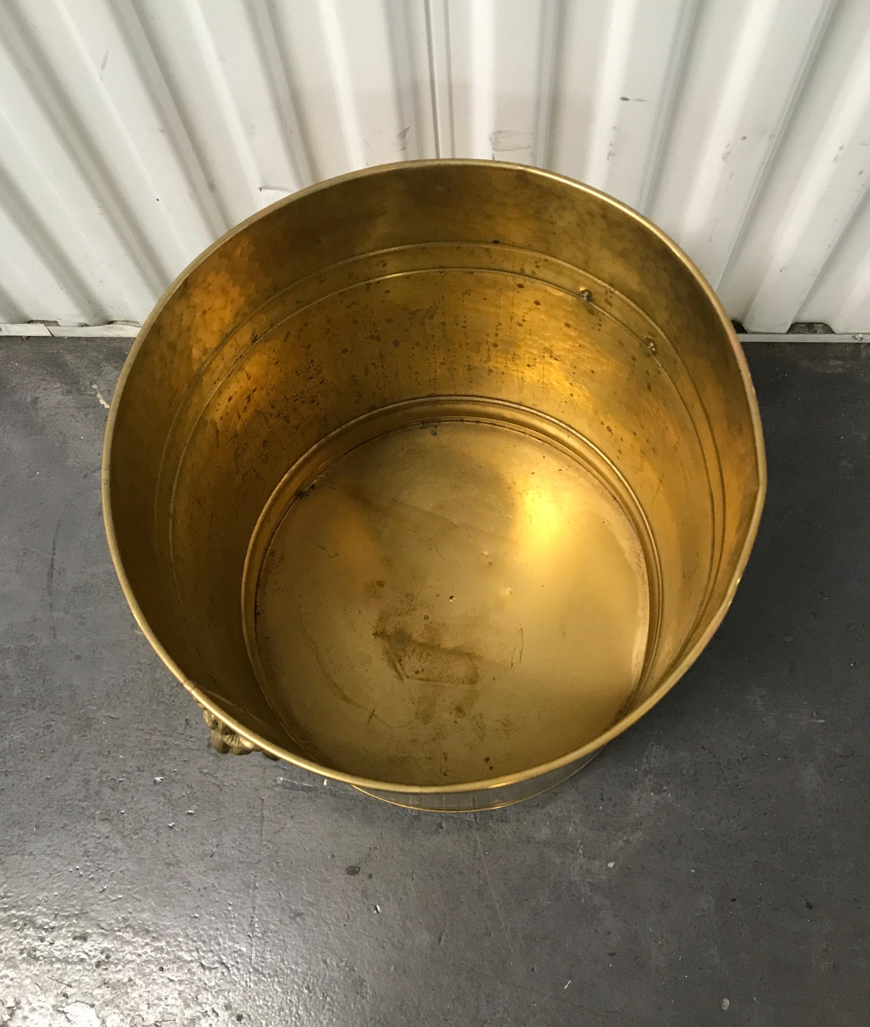 large brass planter vintage