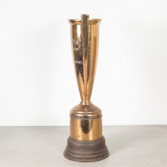 Large Brass Plated Cup Trophy with Bakelite Base 1952