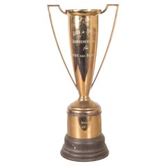 Large Brass Plated Cup Trophy with Bakelite Base 1952