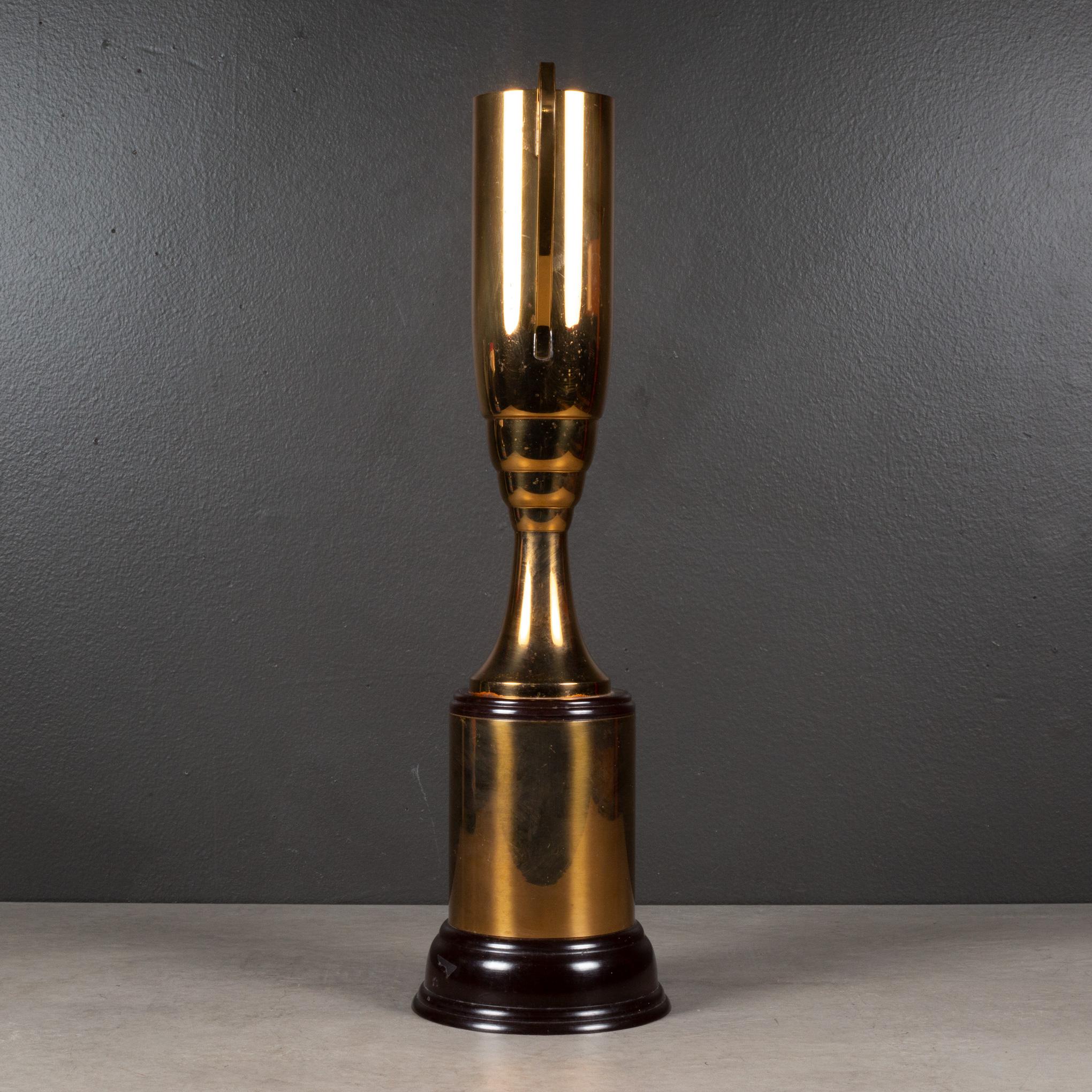 Large Brass Plated Cup Trophy with Bakelite Base c.1940 In Good Condition For Sale In San Francisco, CA