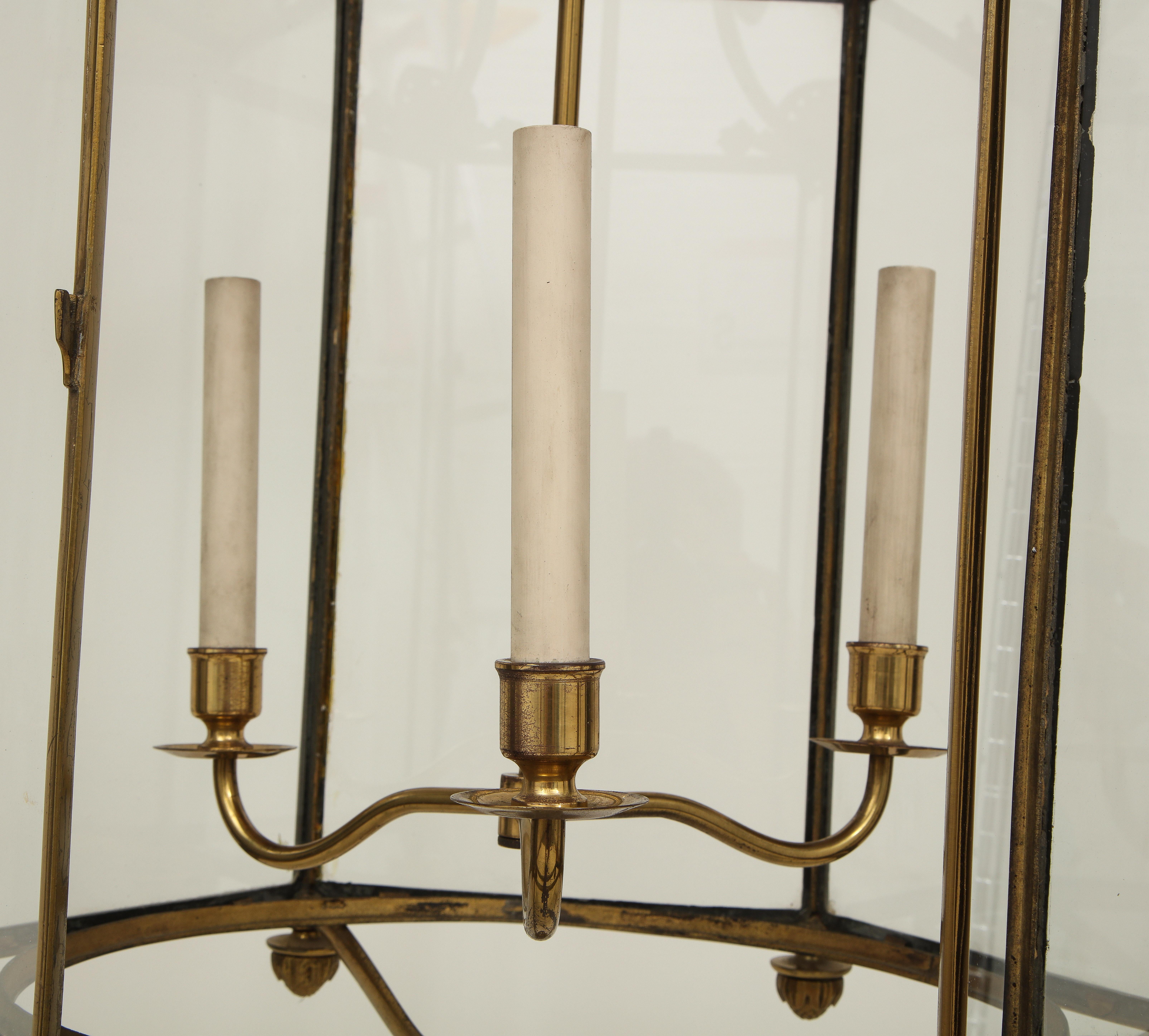 Large Brass Regency Style Hall Lantern 4