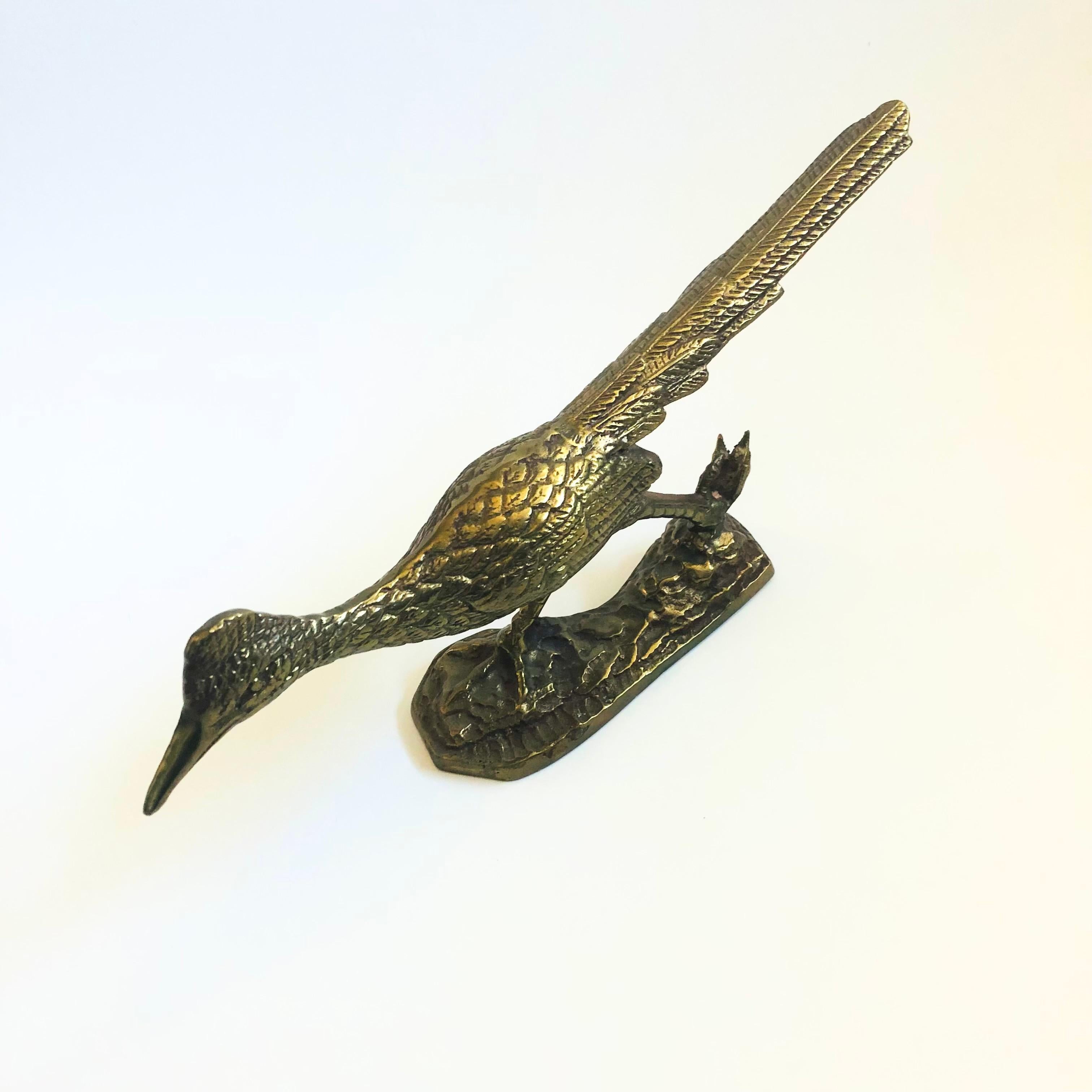 Large Brass Roadrunner In Good Condition In Fairfield, CA