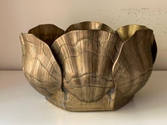 Large Brass Sea Shell Planter