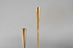 Large Brass Serpentine Candleholder Candlestick by Illums Bolighus, Denmark