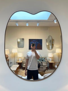 Large Brass Shield Mirror