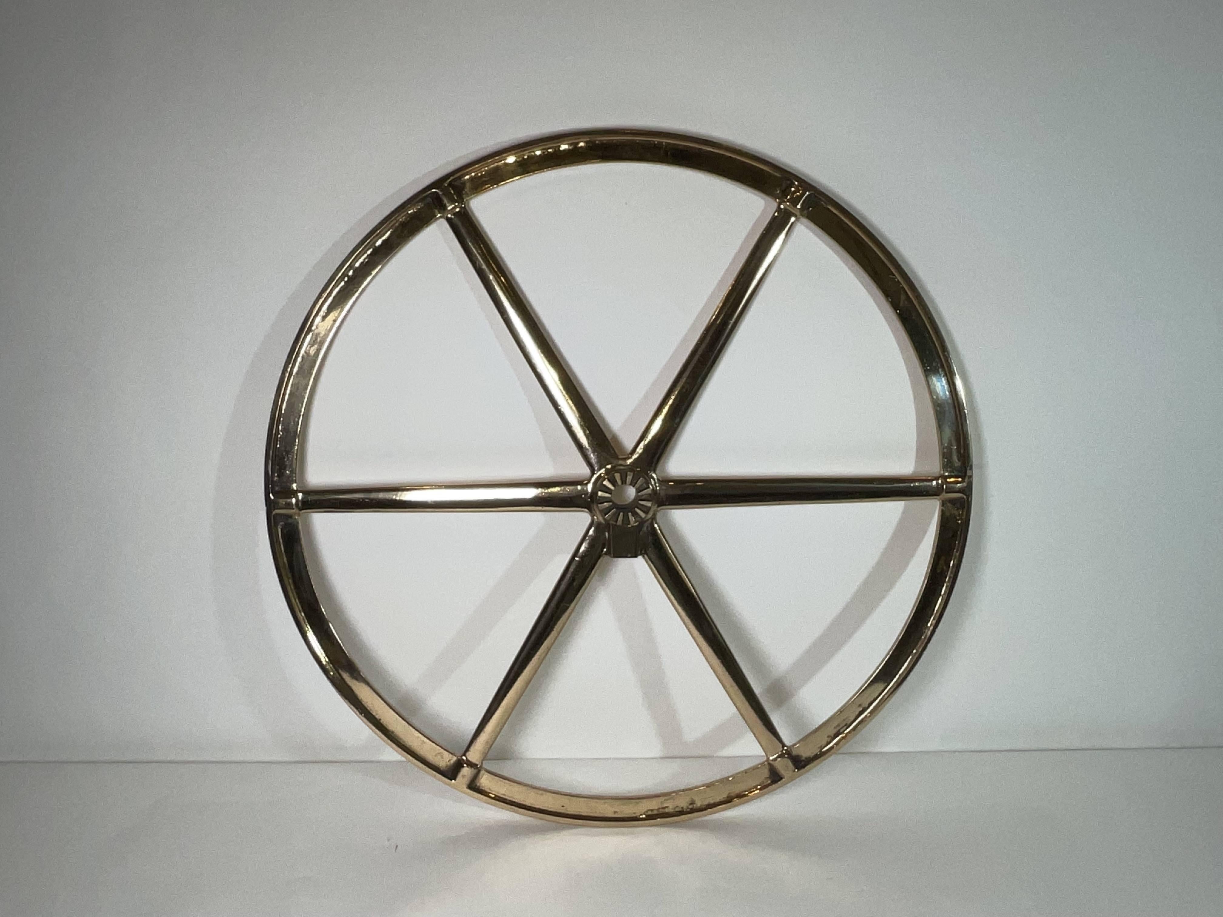 Large Brass Ships Wheel For Sale 2