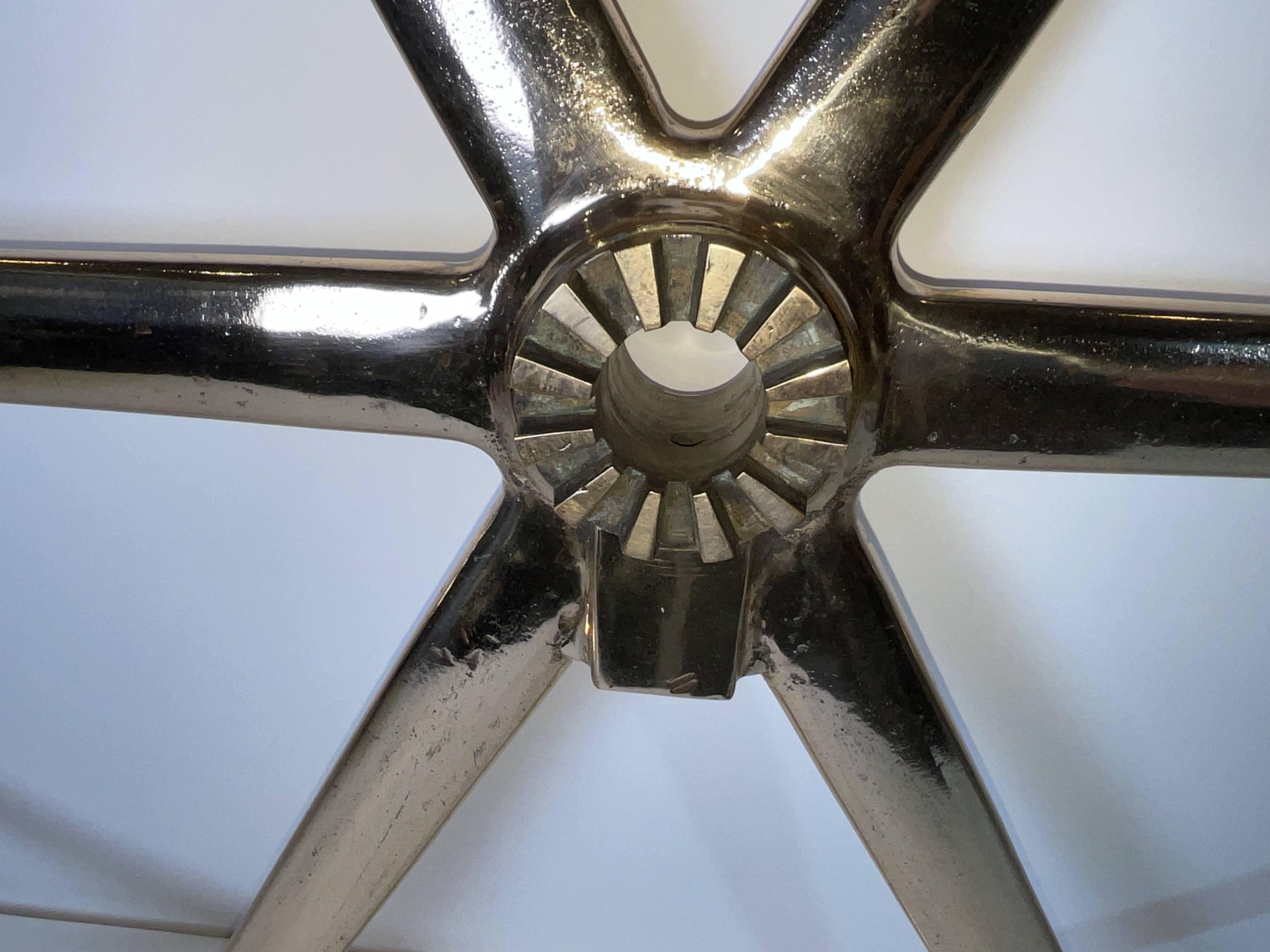 Large Brass Ships Wheel For Sale 3