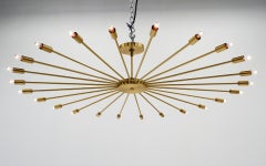 Large Brass Sputnik, Early Original, 24 Arms, Very Rare