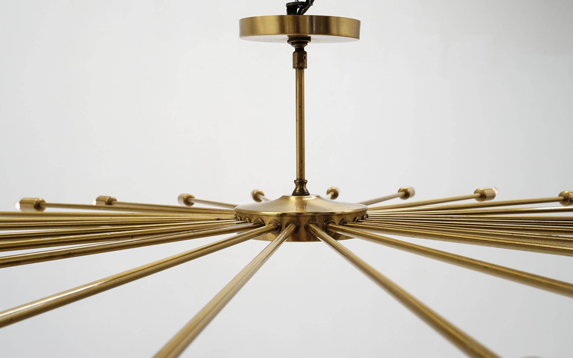 American Large Brass Sputnik, Early Original, 24 Arms, Very Rare