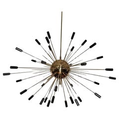 Sputnik grande de latón con puntas negras