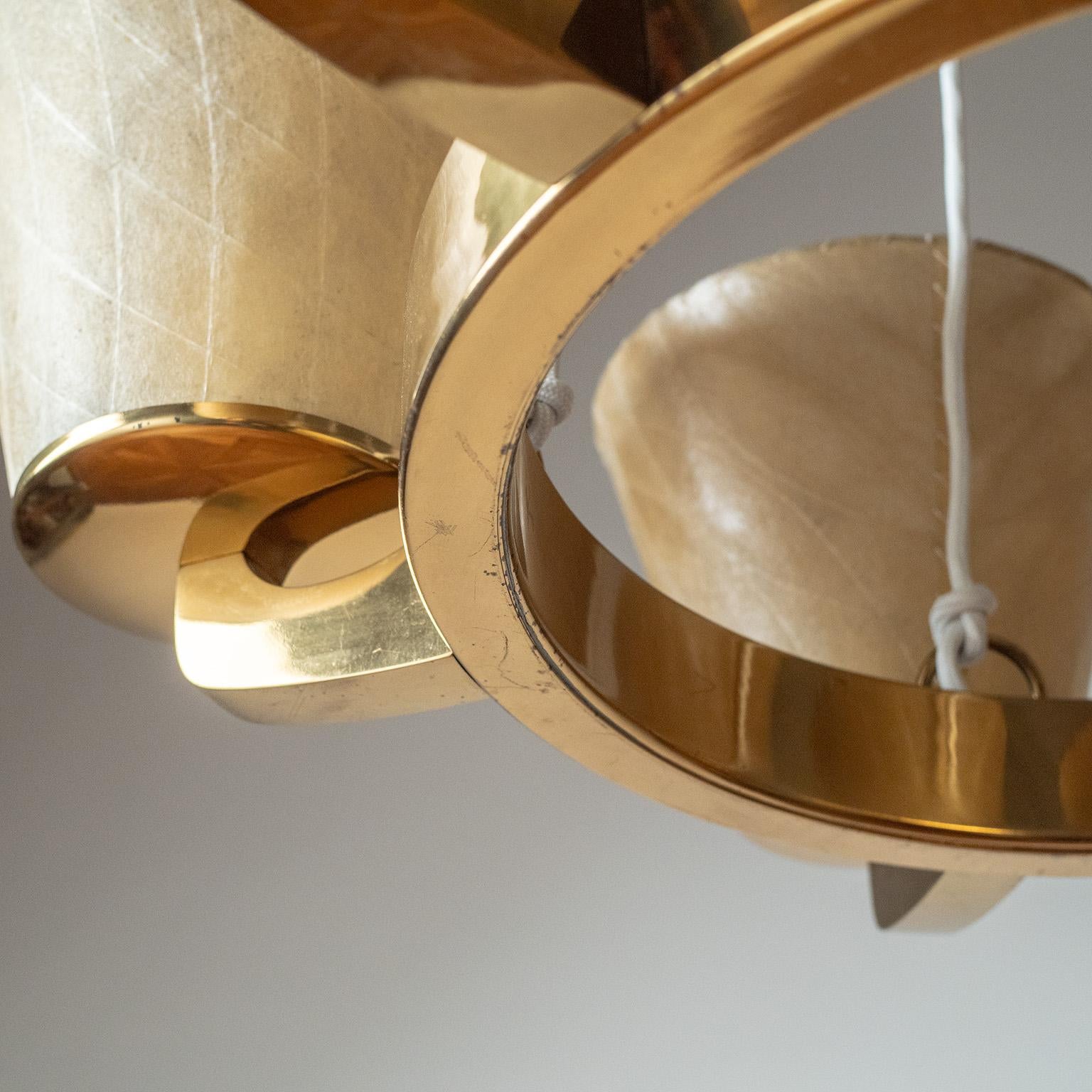 Mid-Century moderno Grande lampadario a sospensione in ottone, circa 1950 in vendita