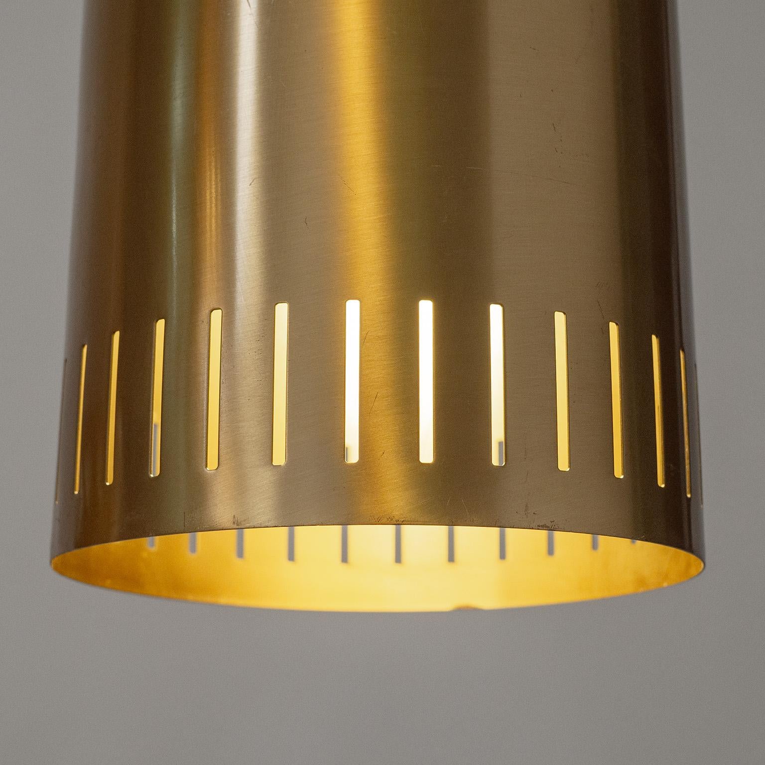Grande lampada a sospensione in ottone di Boréns, 1960 in vendita 3