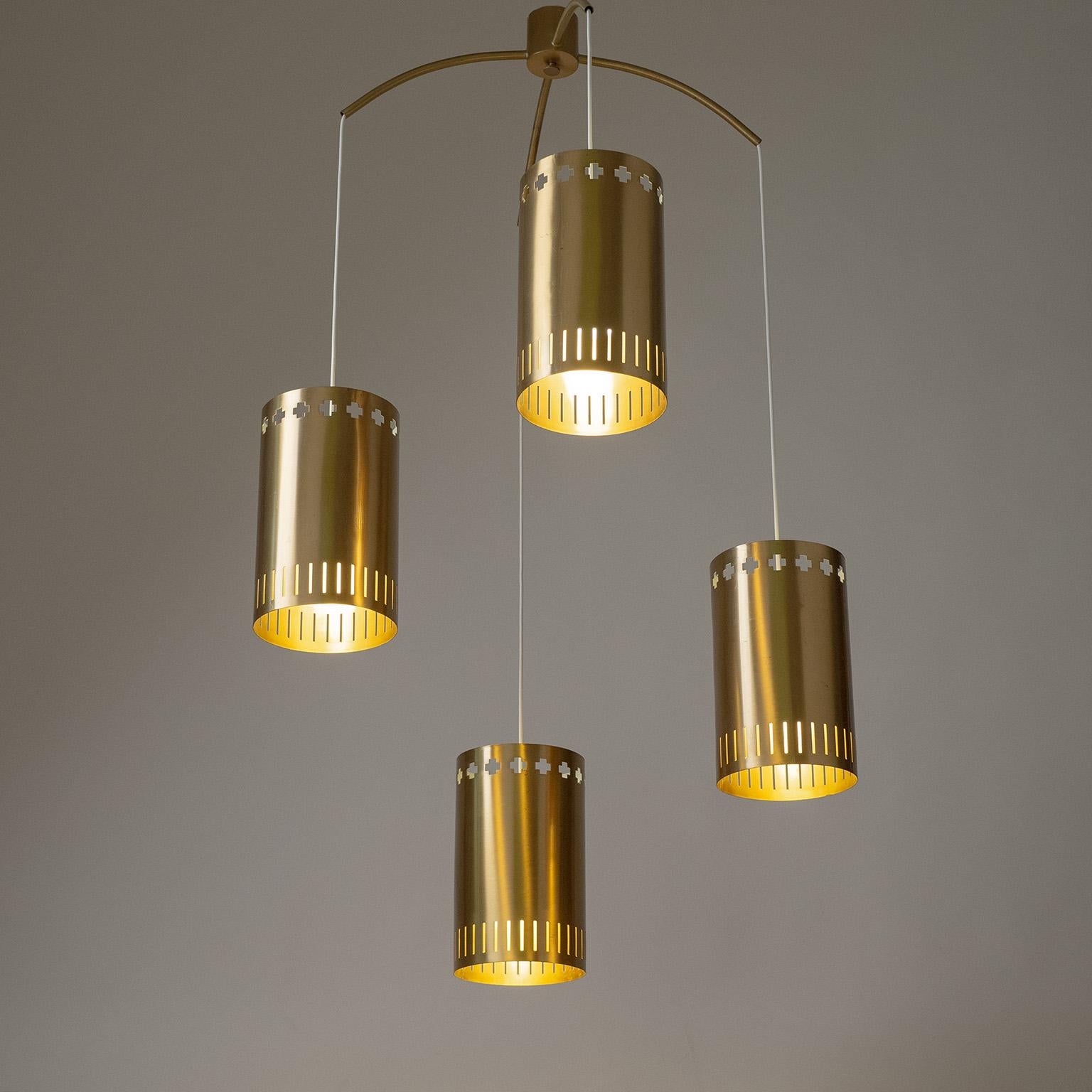 Grande lampada a sospensione in ottone di Boréns, 1960 in vendita 2