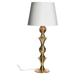 Grande lampada da tavolo in ottone di Börje Claes, per Elit AB, 1960