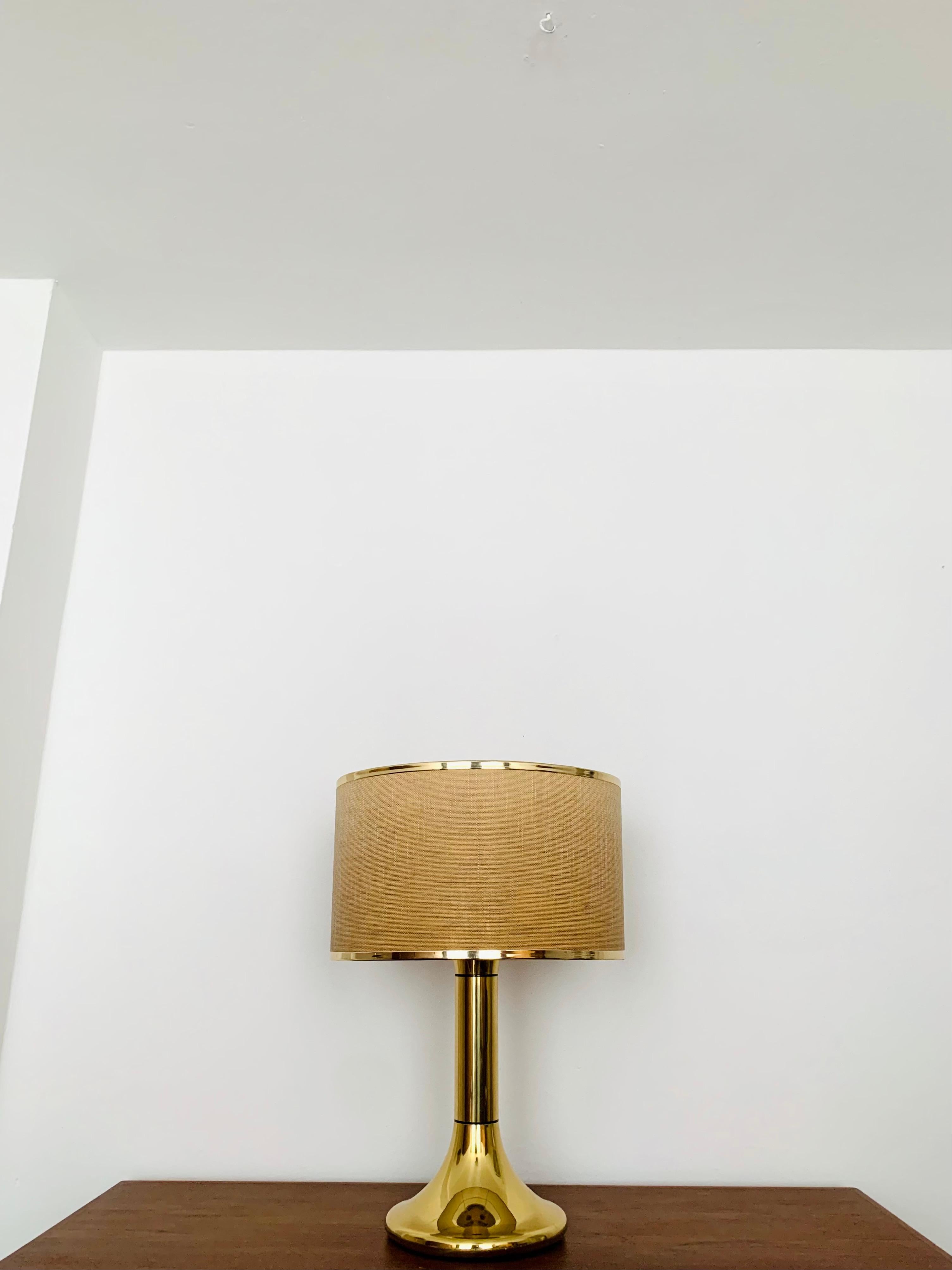 Mid-Century Modern Large Brass Table Lamp For Sale