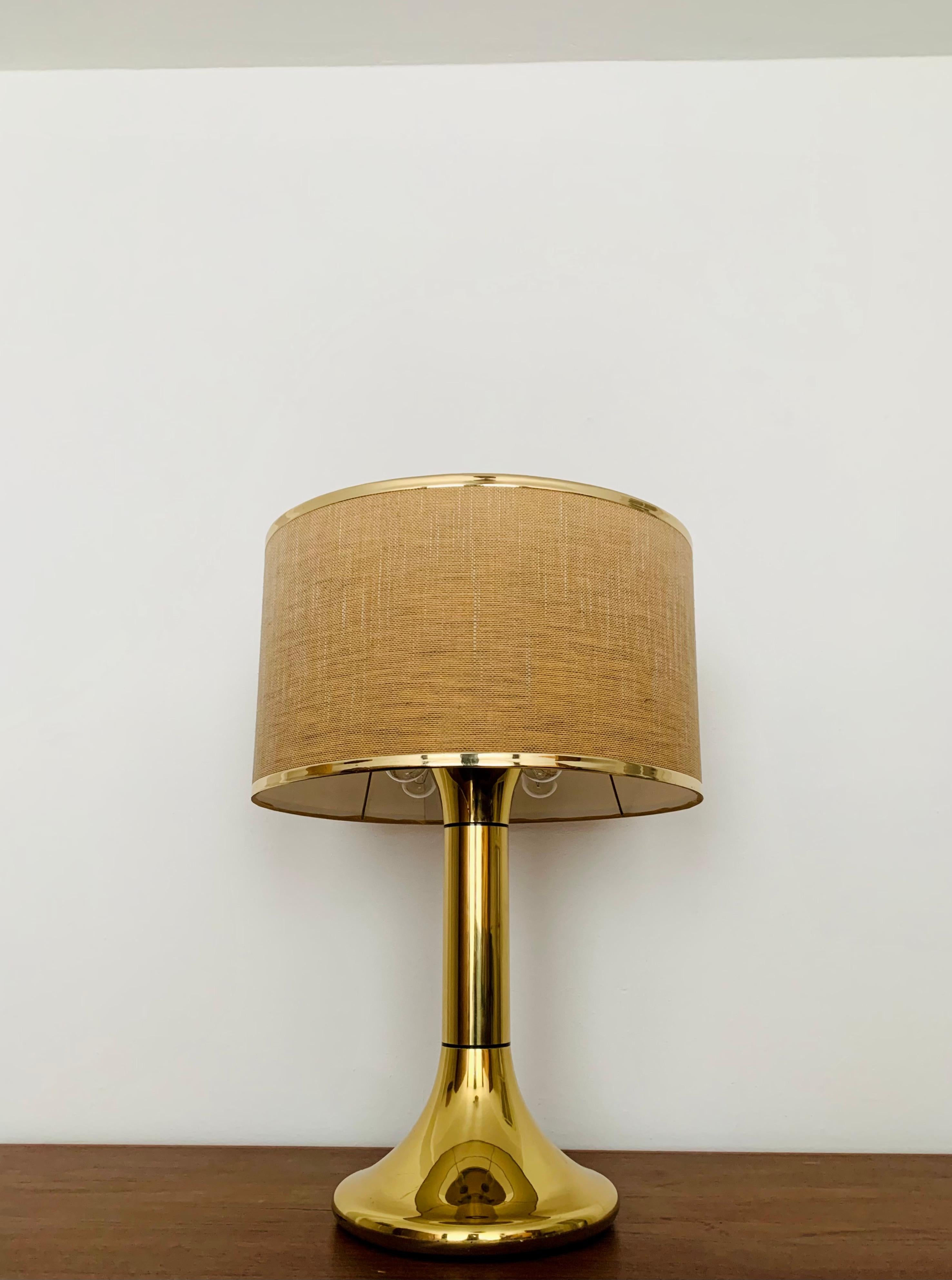 German Large Brass Table Lamp For Sale