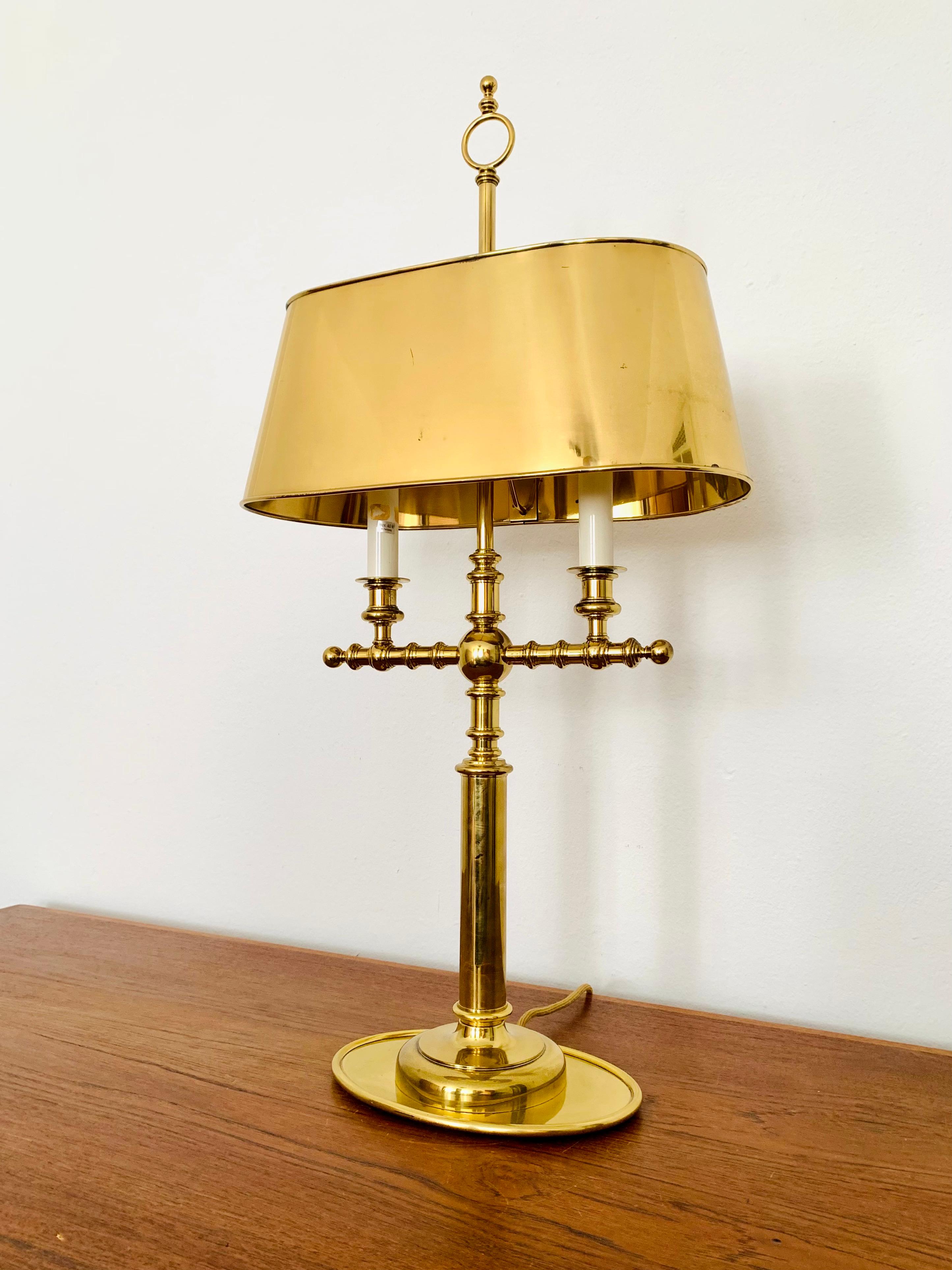 Mid-20th Century Large Brass Table Lamp For Sale