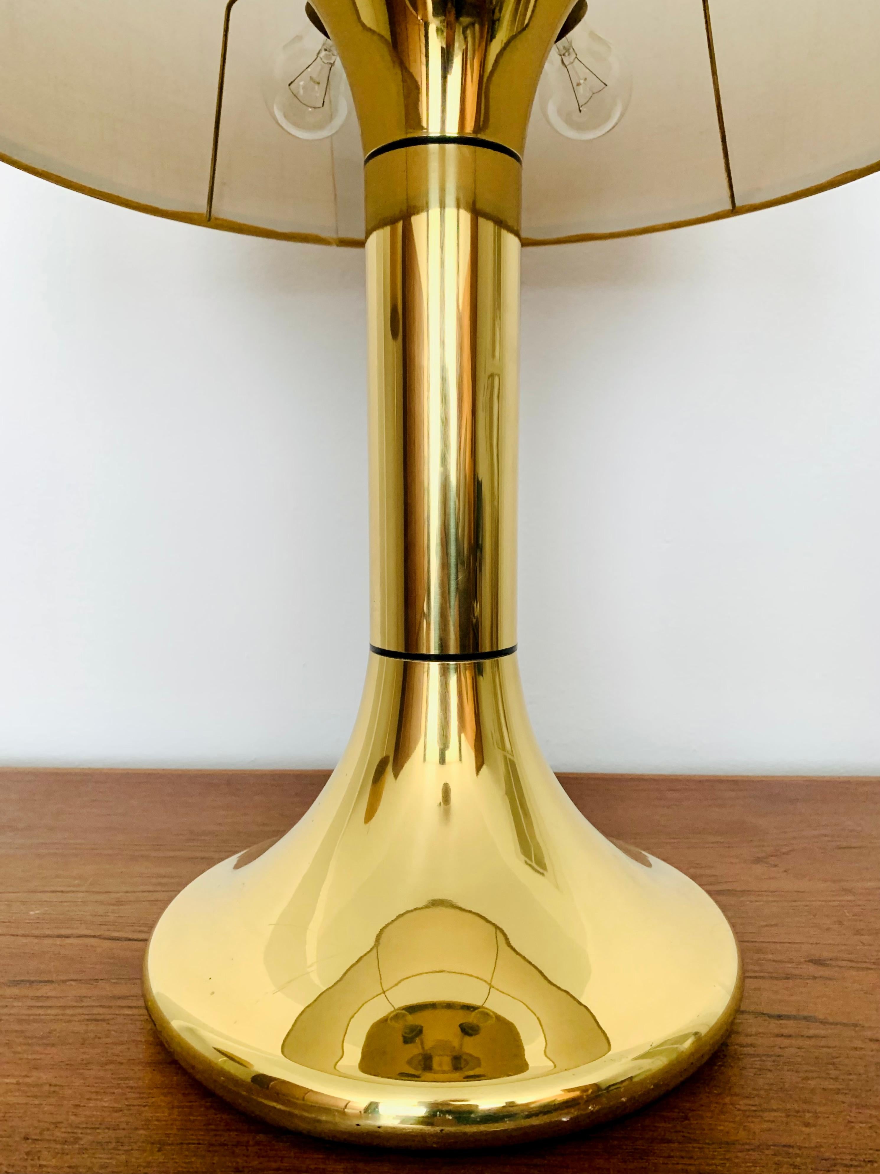 Mid-20th Century Large Brass Table Lamp For Sale