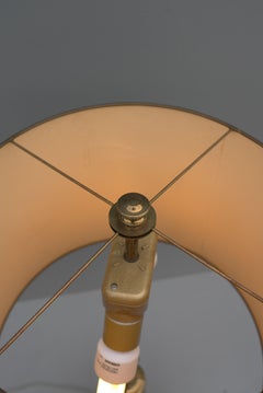 Large Brass Table Lamp in Solid Brass by Maison Charles, France, 1960's