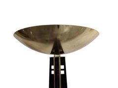 Large Brass Torchiere Floor Lamp, 1980s