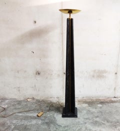 Large Brass Torchiere Floor Lamp, 1980s