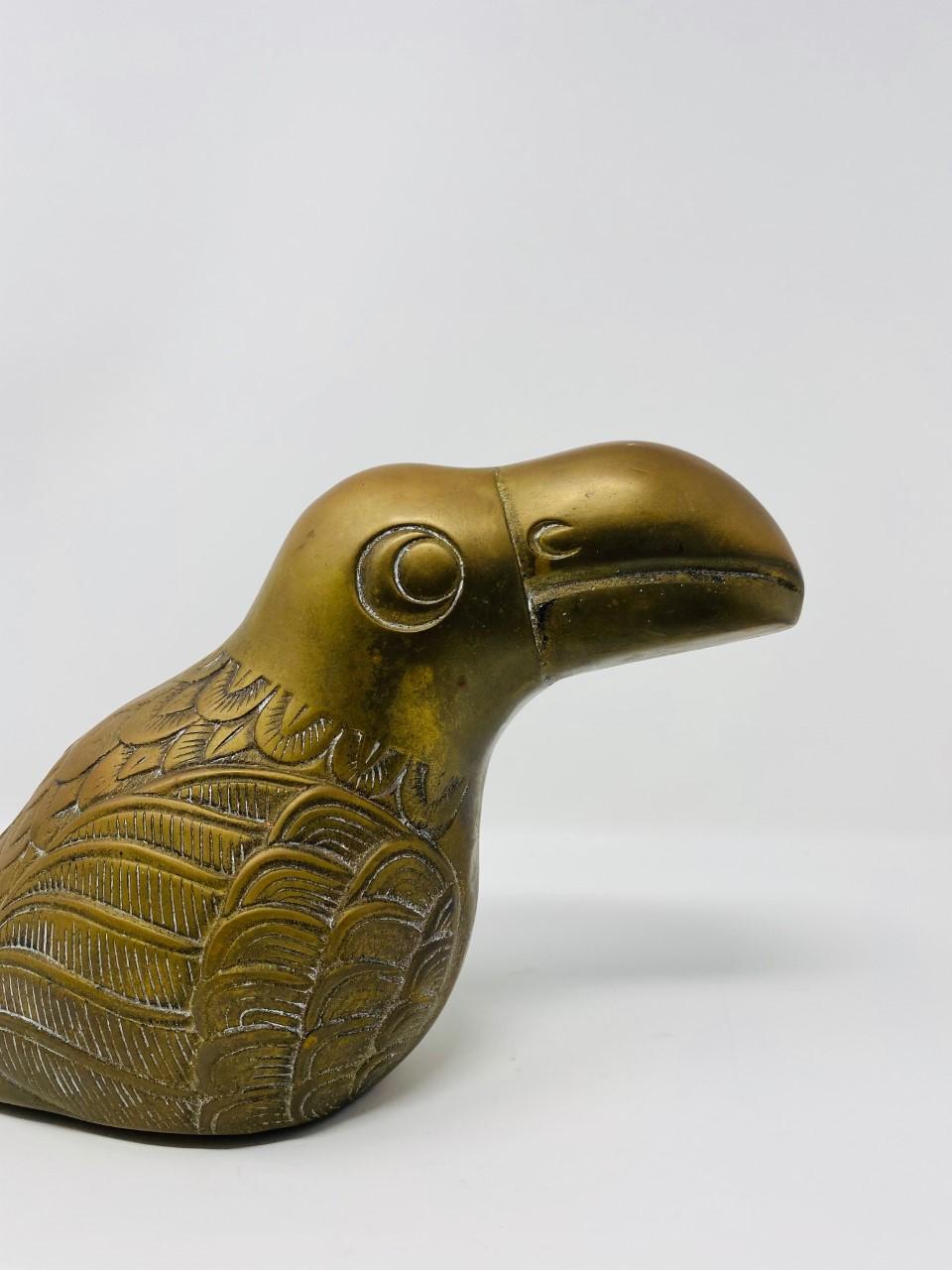 Large Brass Toucan Sculpture by Dolbi Cashier 1