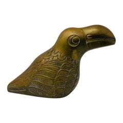 Large Brass Toucan Sculpture by Dolbi Cashier