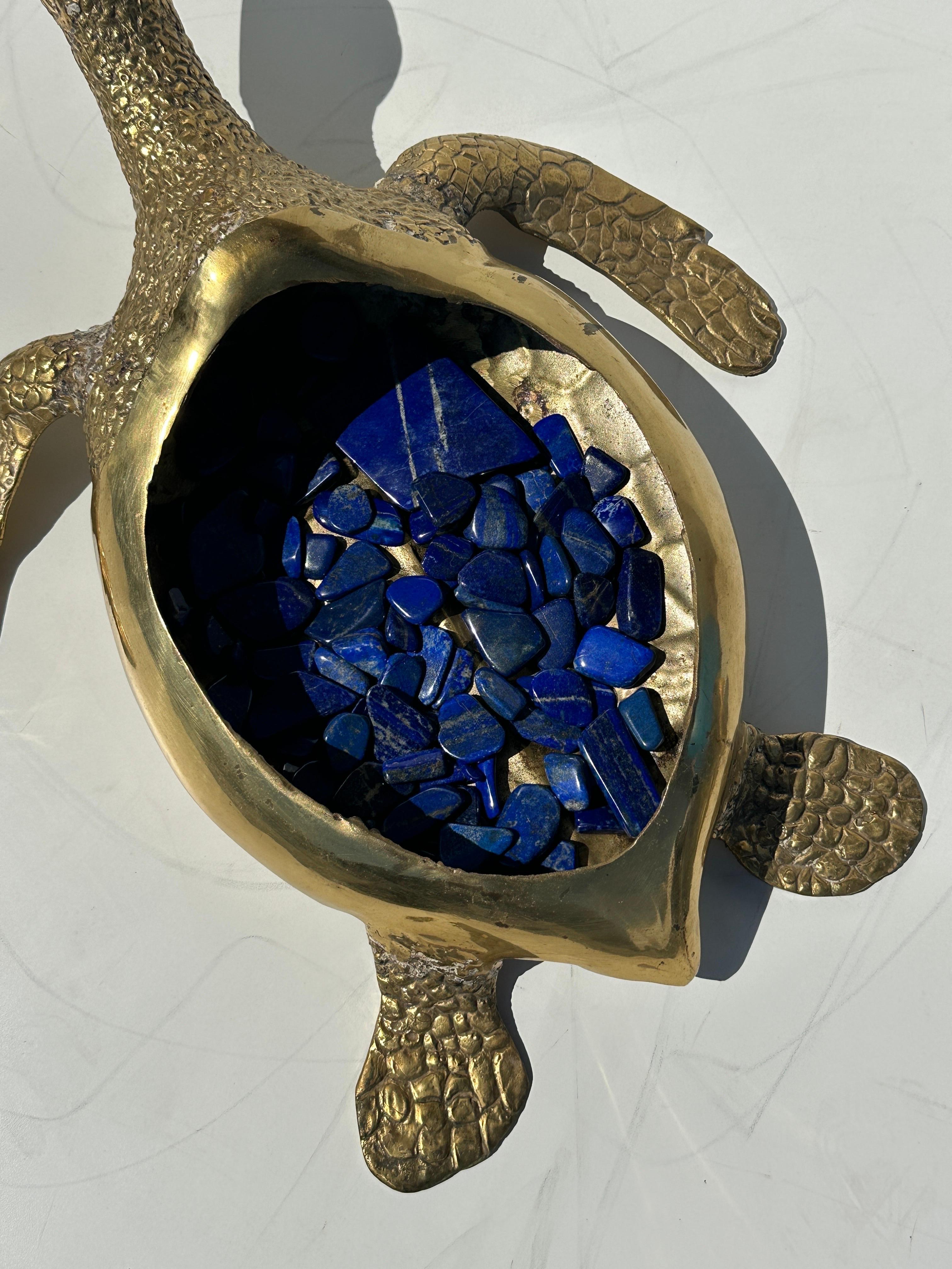 Large Brass Turtle Hawksbill Sculpture For Sale 13
